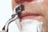man shaving